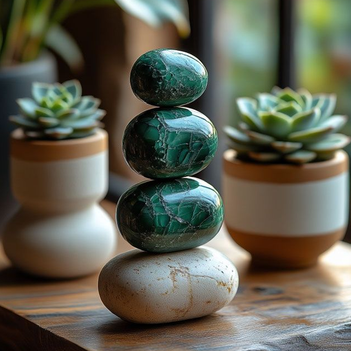 Minimalist Jade & Stone Ornaments
