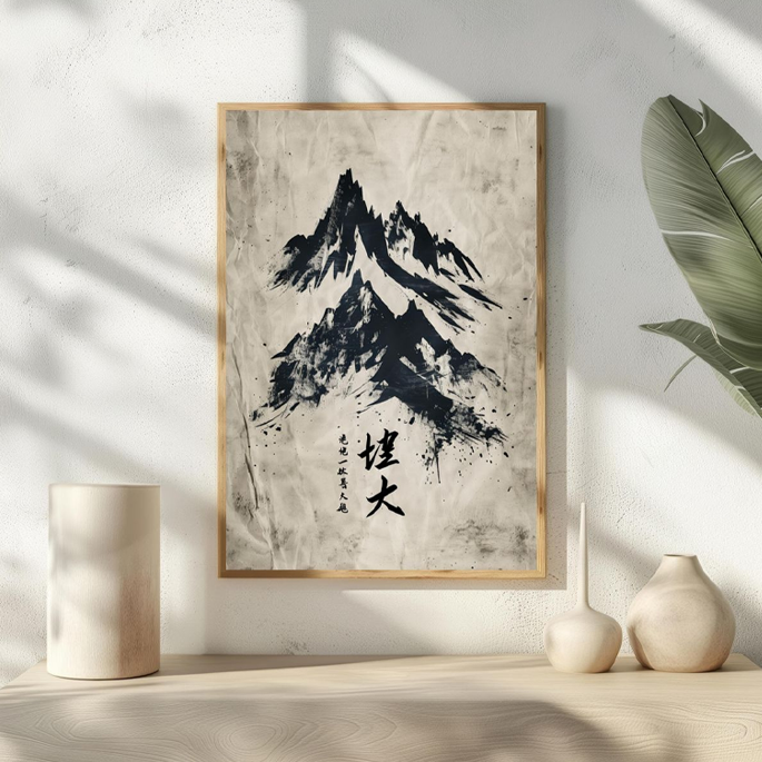 Modernized Calligraphy & 'Ink Wash' Prints